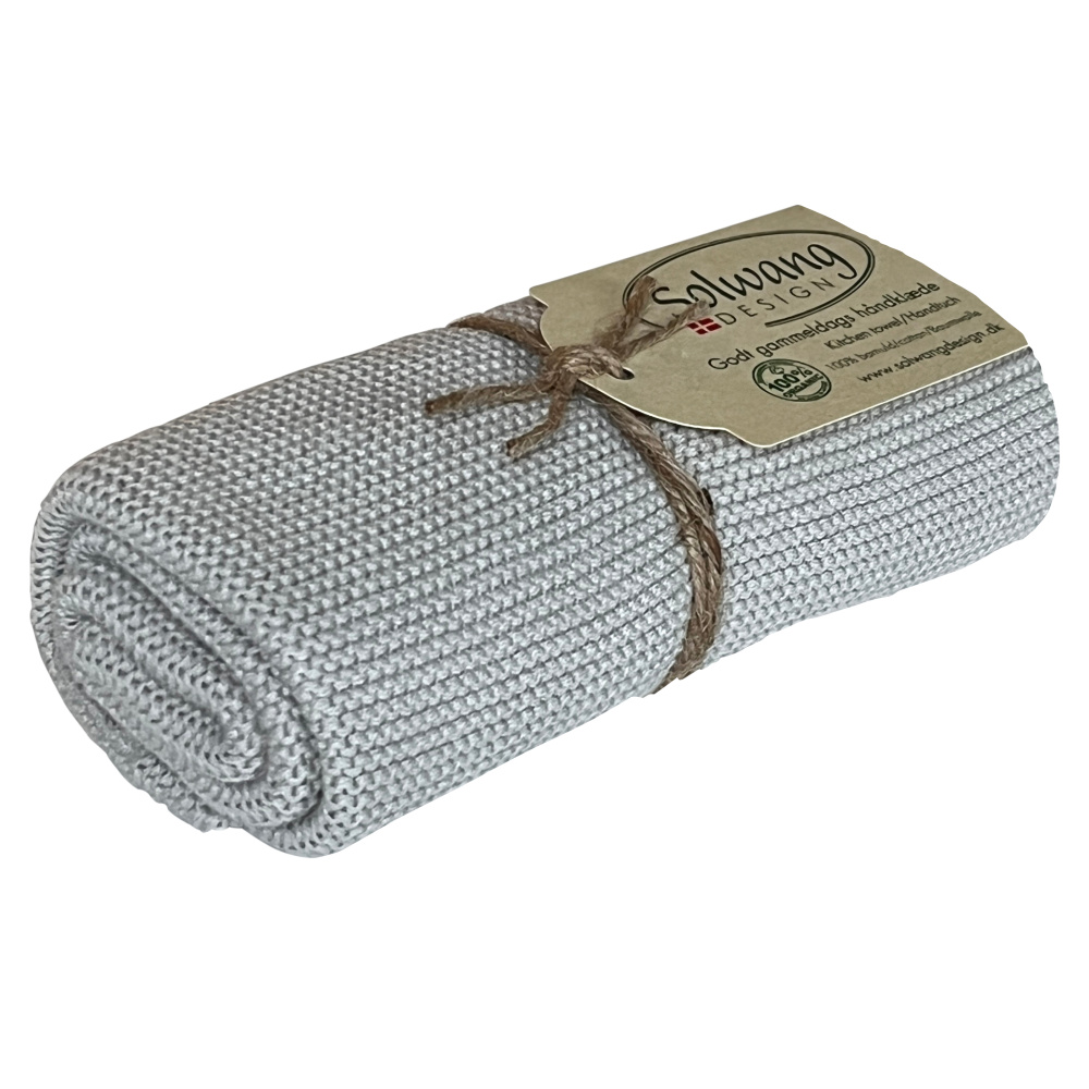 Solwang Knitted Towel – Light Steel Grey