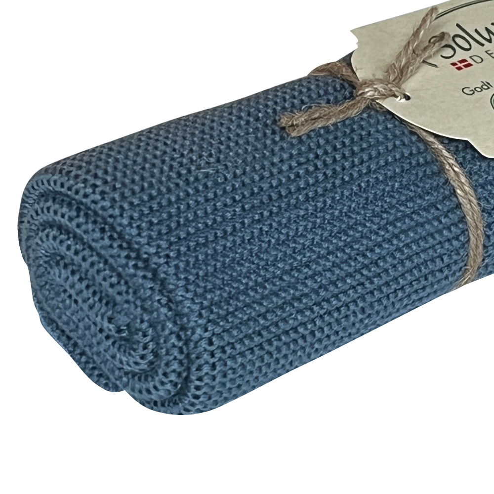 Solwang Knitted Towel – Dark Traditional Blue - Image 2