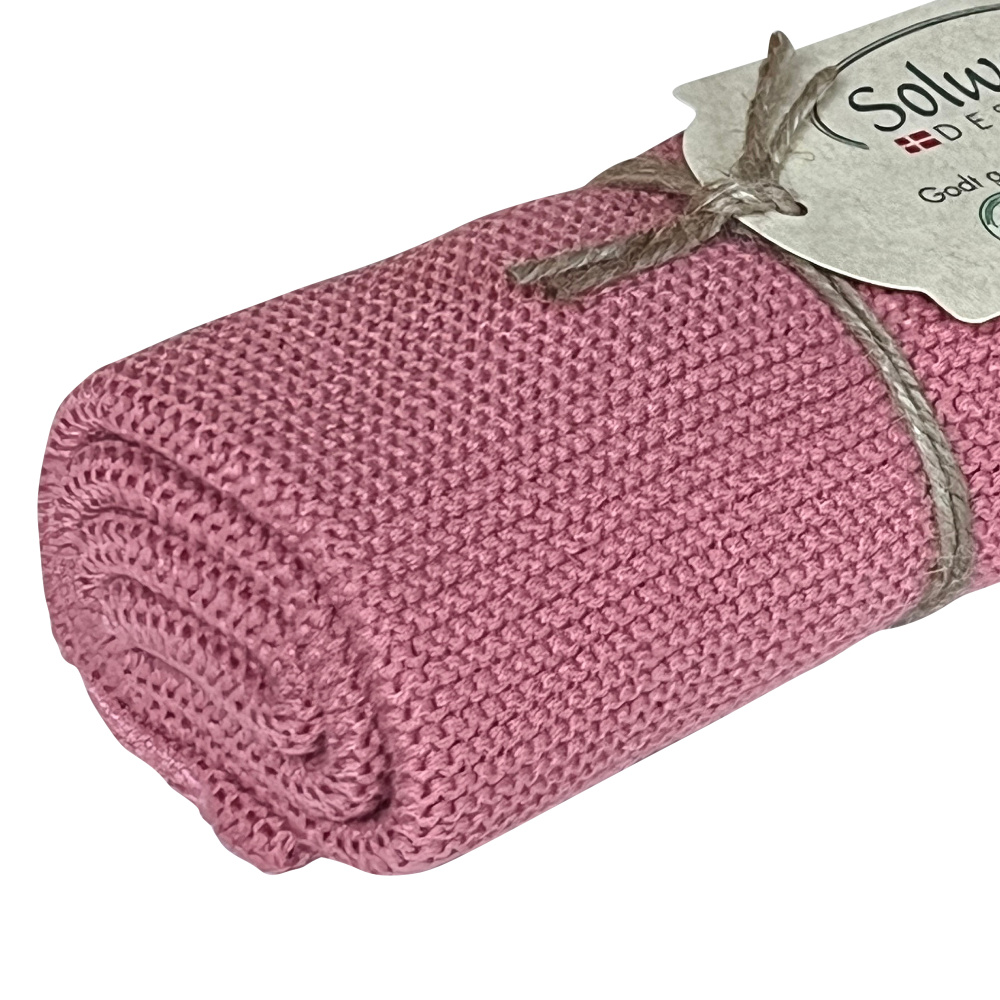 Serviette tricotée Solwang – Rose antique - Image 2