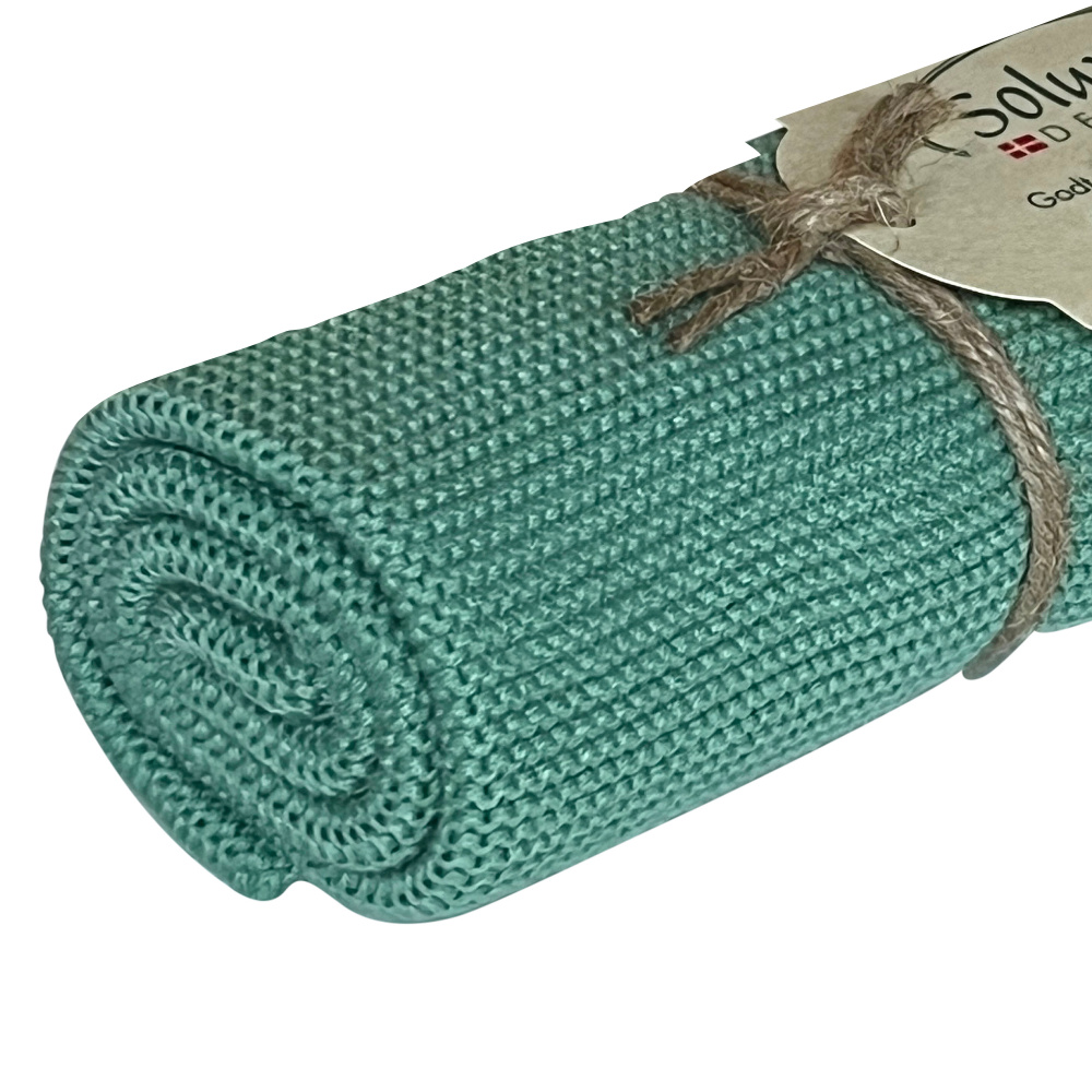 Serviette tricotée Solwang – Vert paysan - Image 2