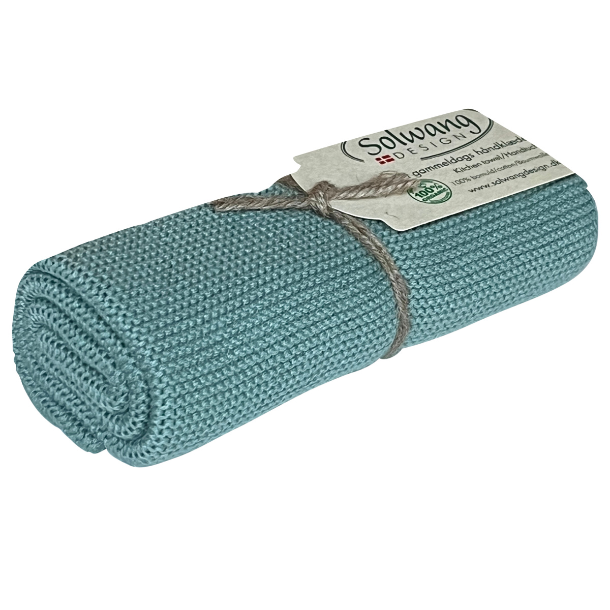 Solwang gebreide handdoek – Arctisch groen