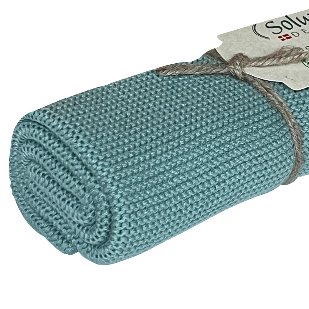 Serviette tricotée Solwang – Vert arctique - Image 2