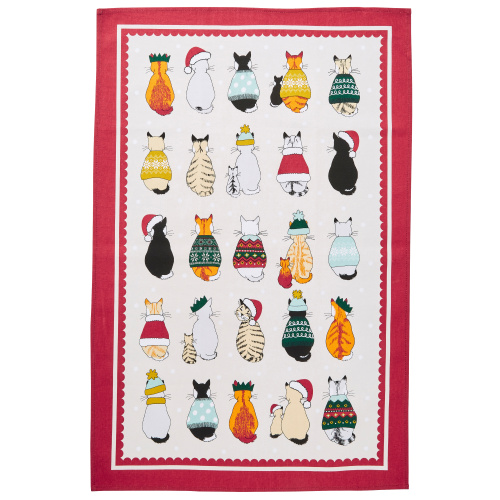 Ulster Weavers theedoek - Kerstkatten