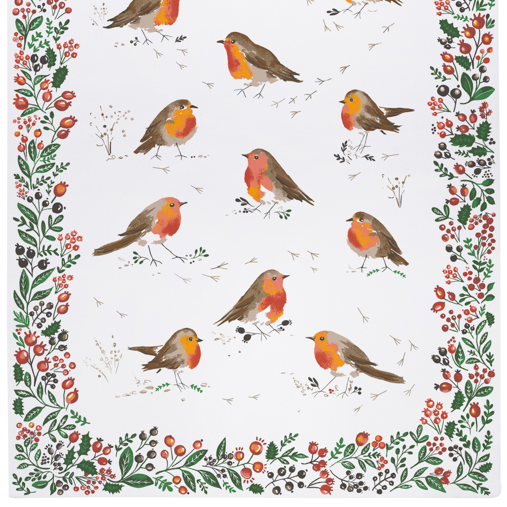 Ulster Weavers viskestykke - Rødhalse og bær - Billede 2