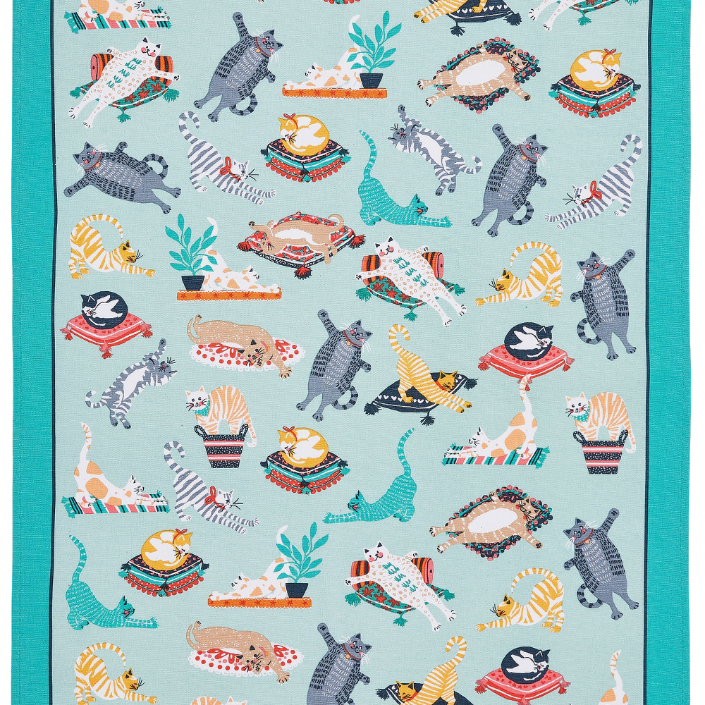 Ulster Weavers tea towel - Cats playing - Image 4