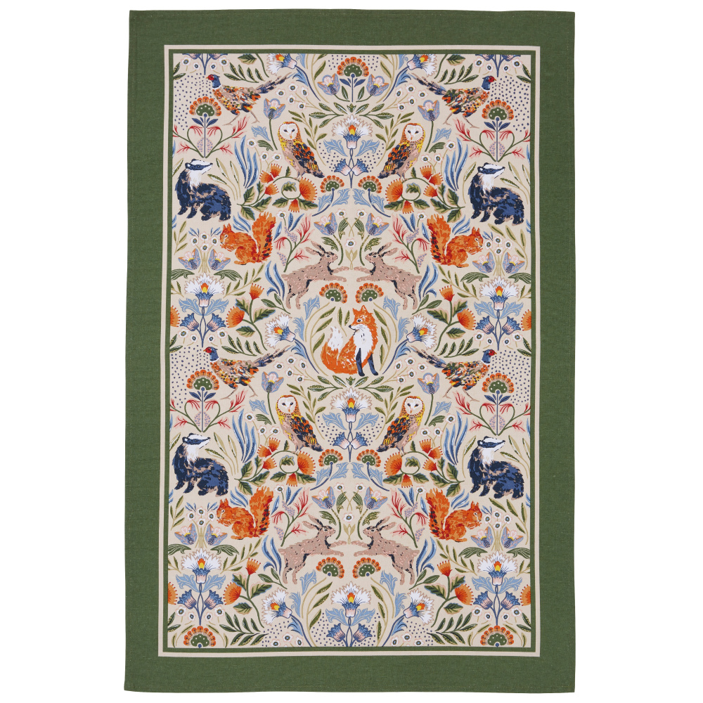Ulster Weavers tea towel - Forest animals