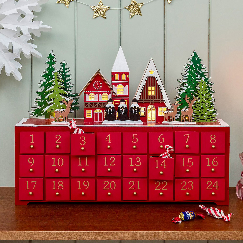 Calendrier de l’Avent Rex London avec LED - ville hivernale