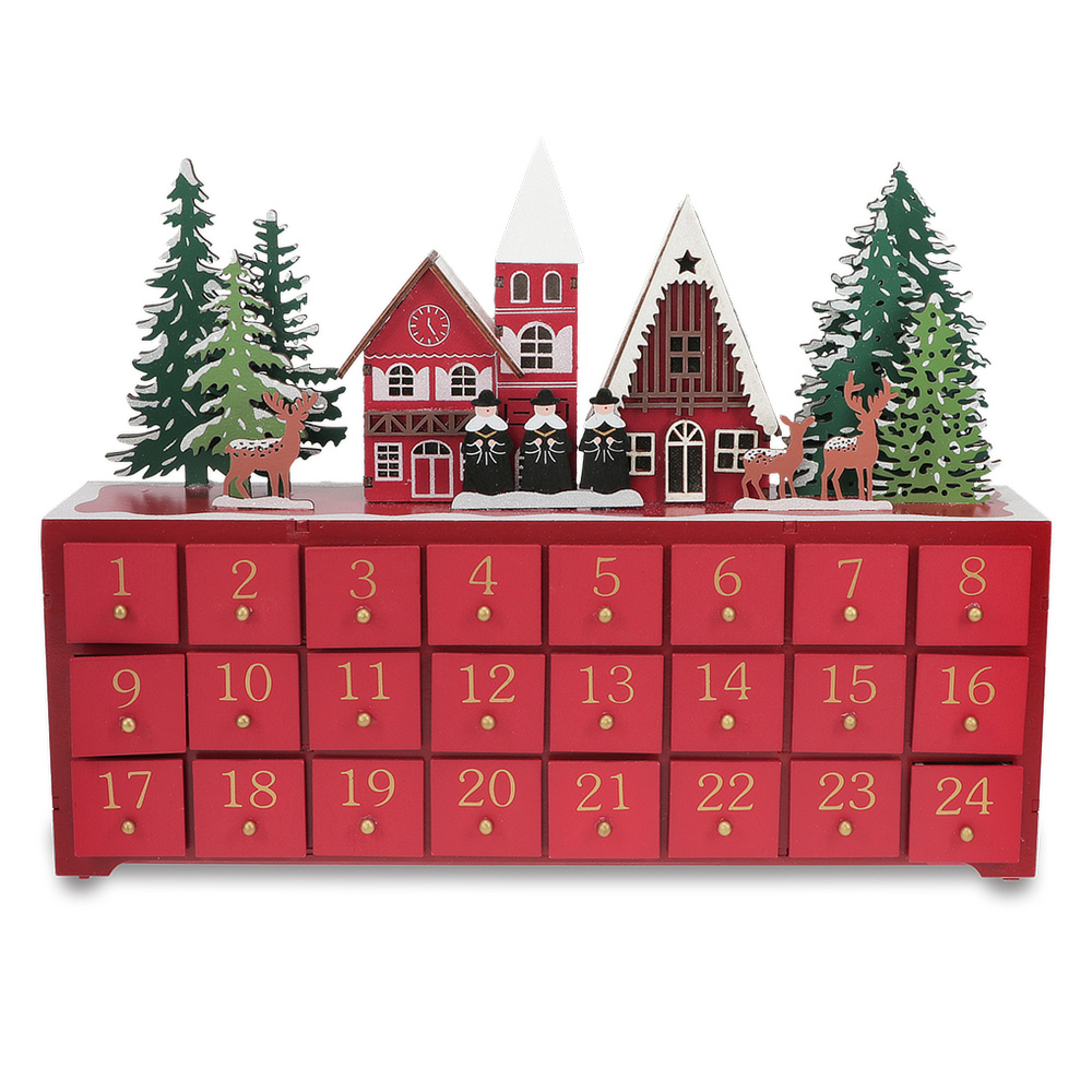 Rex London julekalender m. LED - vinterby - Billede 2