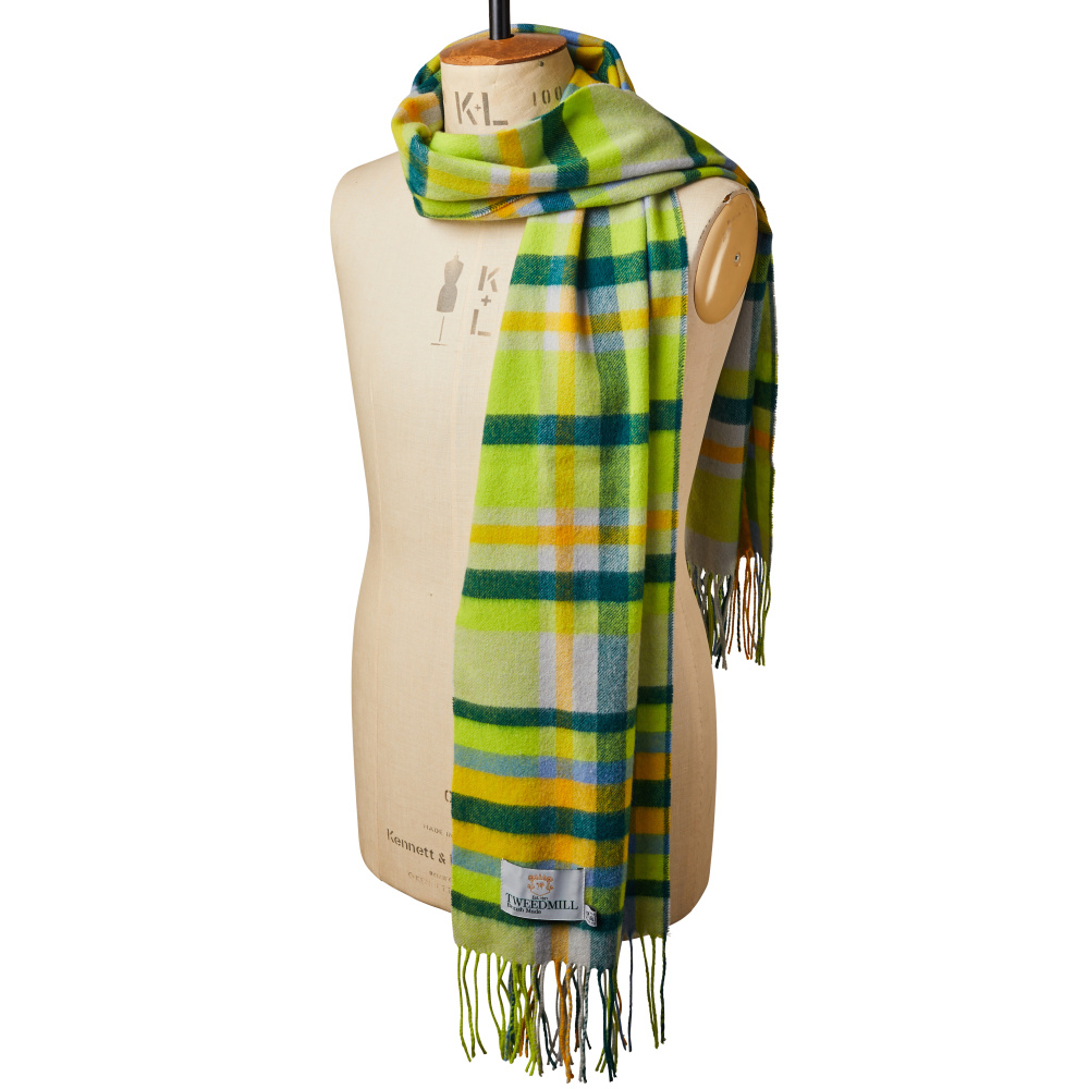 Tweedmill wollen sjaal - Citrus - Afbeelding 4