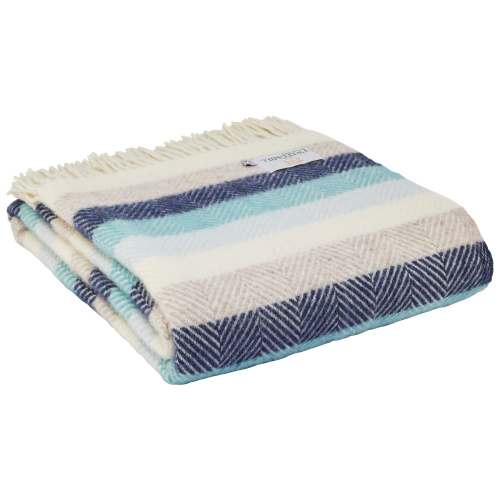 Tweedmill Wolldecke - Stripe Seashore