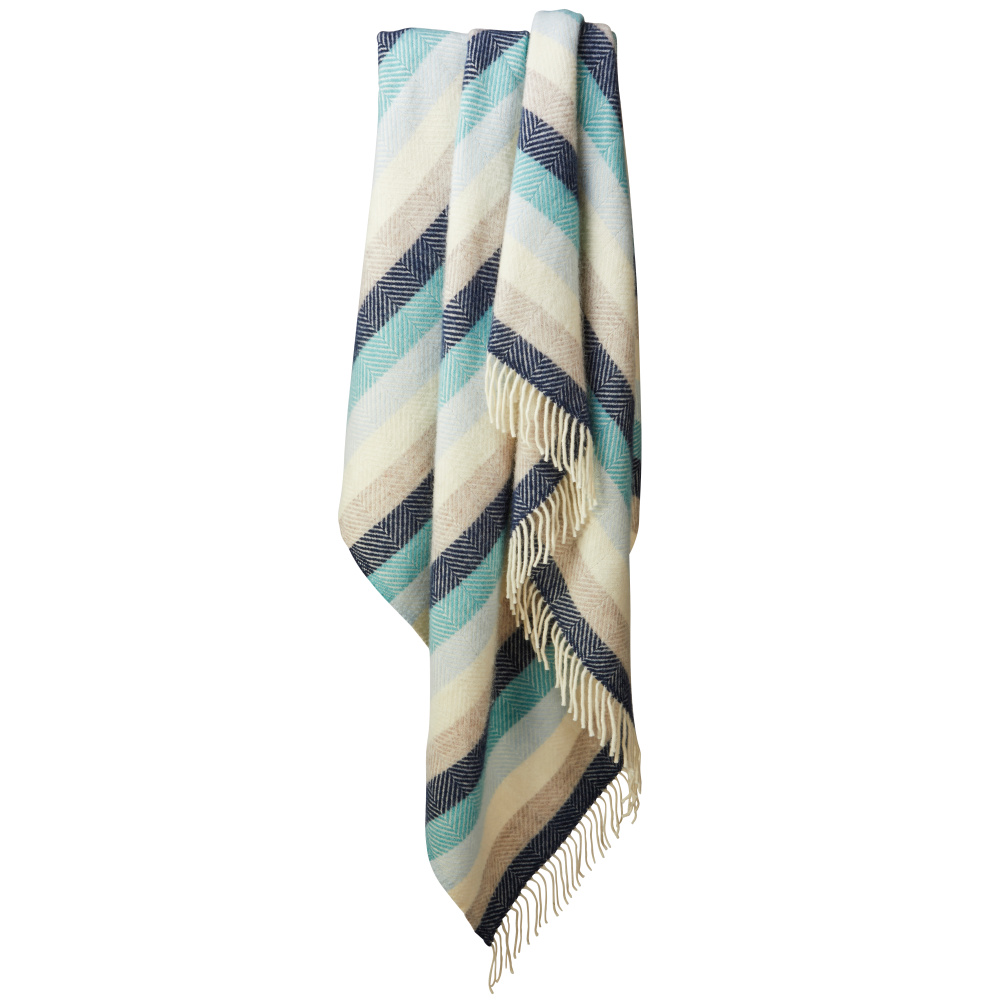 Tweedmill ullpläd - Stripe Seashore - Bild 3