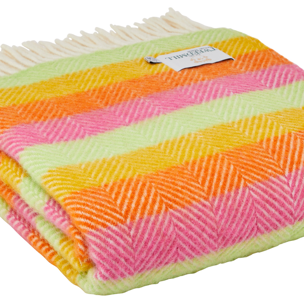 Tweedmill wool throw - Stripe Refresh - Image 2
