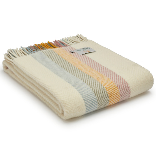 Tweedmill Wolldecke - Streifen Primrose