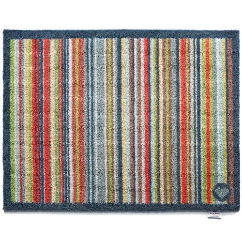 Hug Rug ekologisk dörrmatta, 65x85 - Ränder