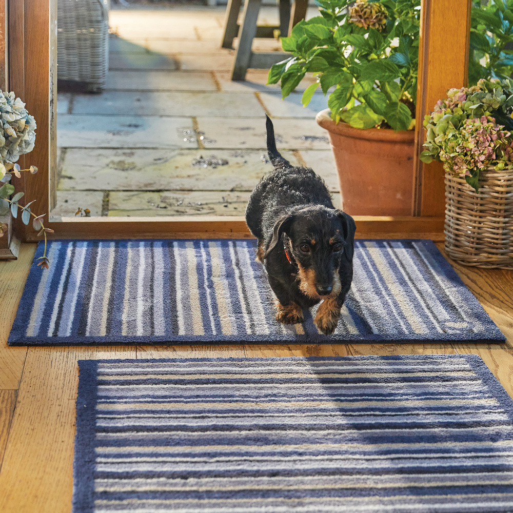 Hug Rug øko dørmåtte, 65x85 - Striber - Billede 2
