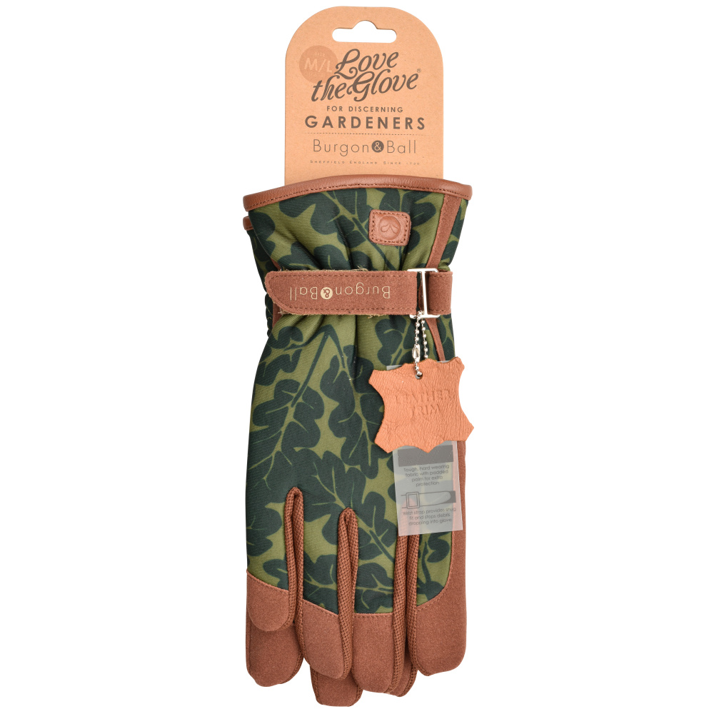 Burgon & Ball gardening gloves, women's - Green oak - Image 6