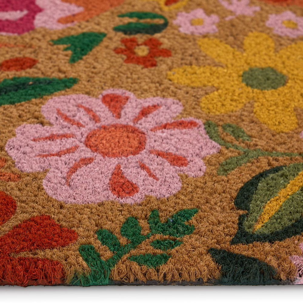 My mats kokosmåtte - Farvestrålende blomster - Billede 3
