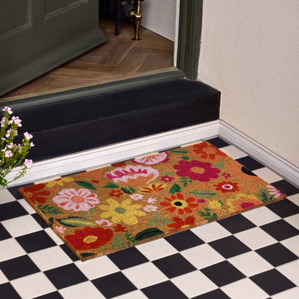 My mats kokosmatta - Färgsprakande blommor - Bild 2
