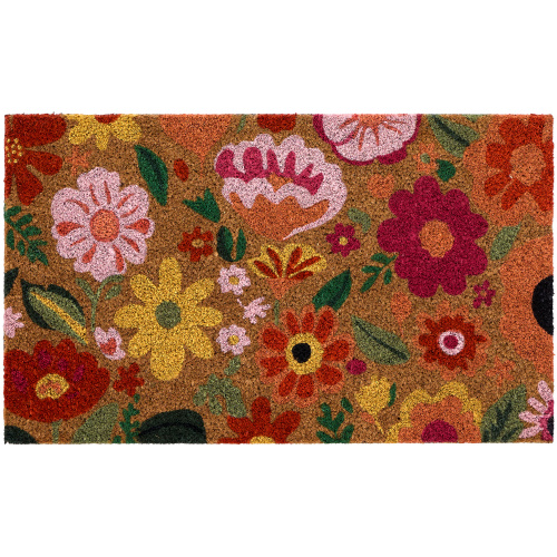 Min mattas kokosmatta - Färgsprakande blommor
