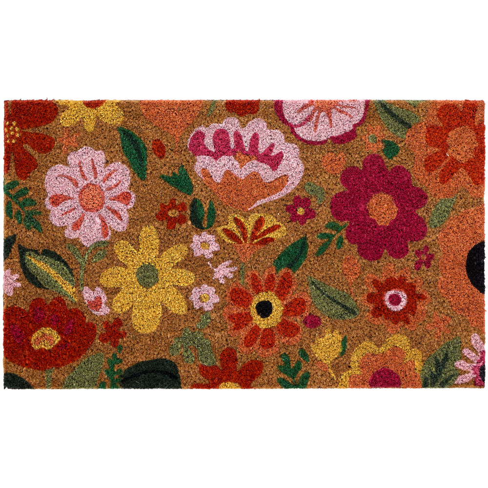 My Mat Coir Doormat - Colorful Flowers