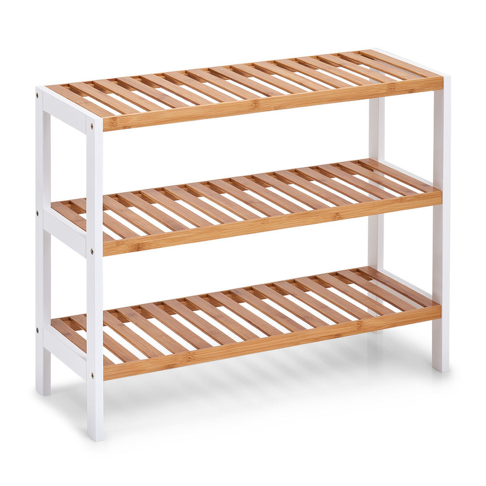 Zeller schoenenrek van bamboe en MDF - 3 planken - Afbeelding 5