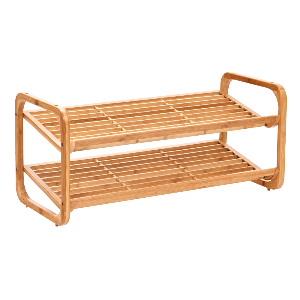 Zeller bamboo shoe rack - 2 shelves - Image 5