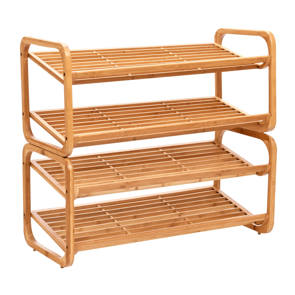Zeller schoenenrek van bamboe - 2 planken - Afbeelding 6