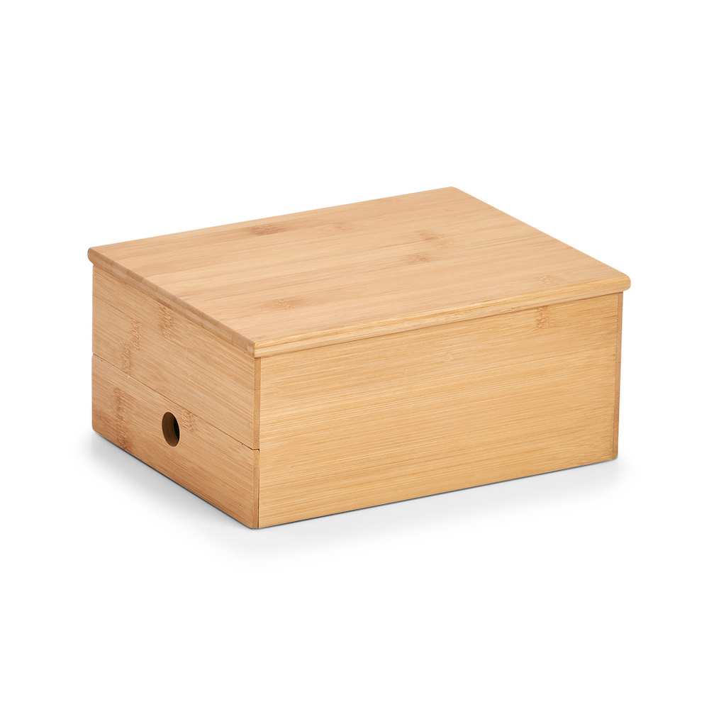 Zeller bamboo jewellery box with mirror - Image 4