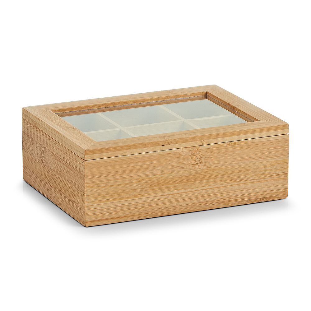 Zeller tebox i bambu - 6 fack - Bild 3