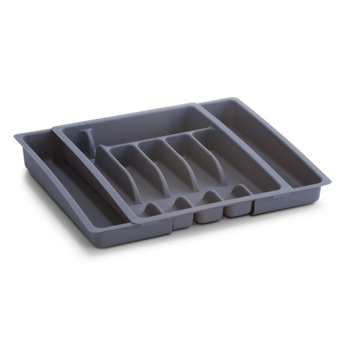Zeller bac à couverts en plastique - 29-48 cm, gris