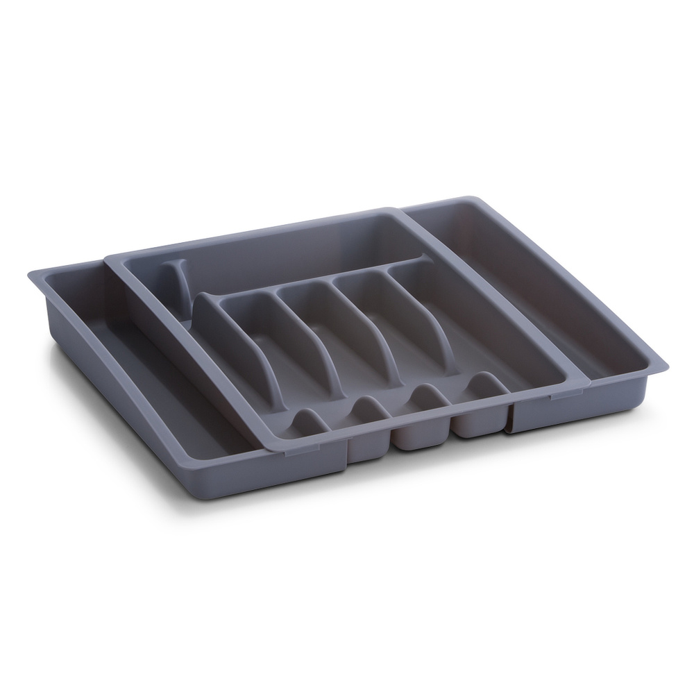 Zeller Besteckkasten aus Kunststoff - 29-48 cm, grau