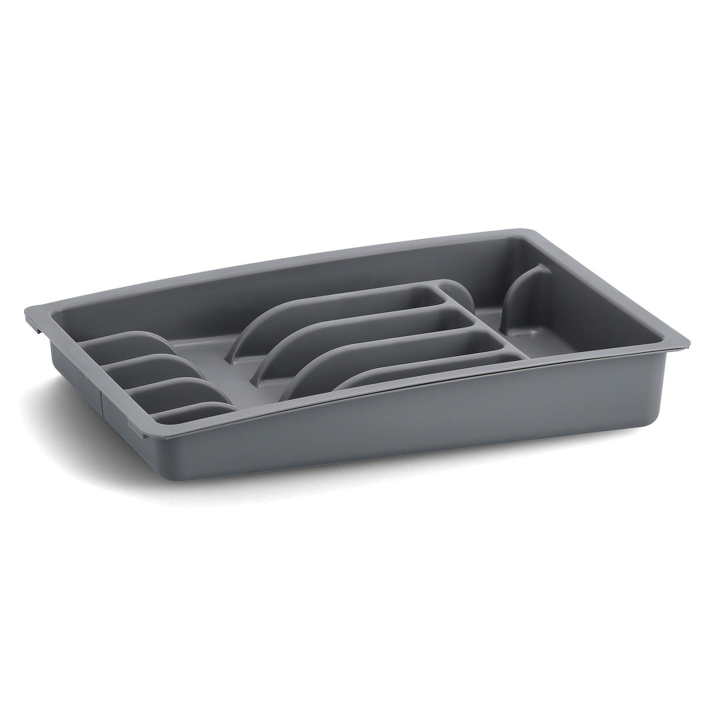 Zeller Besteckkasten aus Kunststoff - 29-48 cm, grau - Bild 3