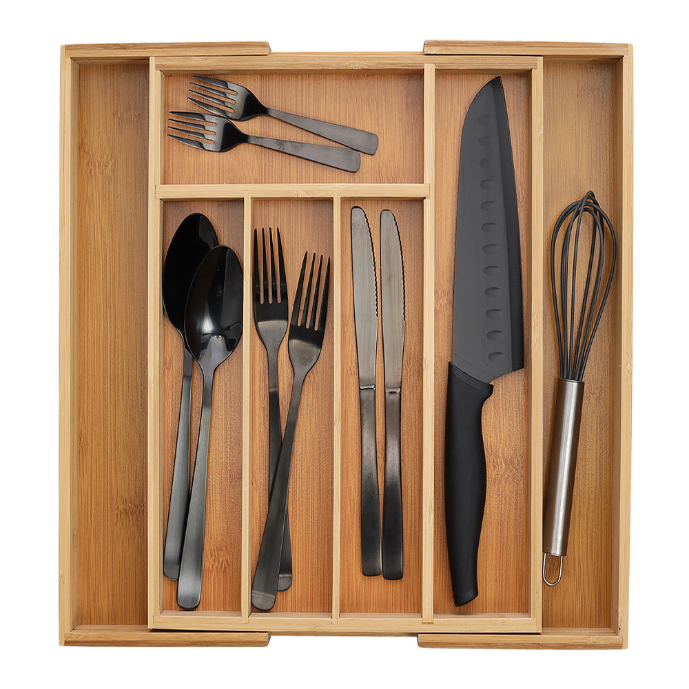 Zeller Besteckkasten aus Bambus - 29-40 cm - Bild 2