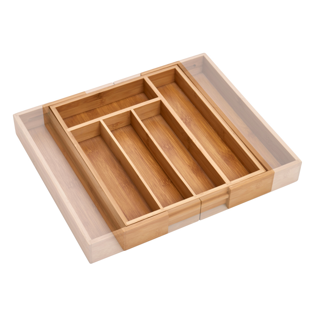 Zeller Besteckkasten aus Bambus - 29-40 cm - Bild 3