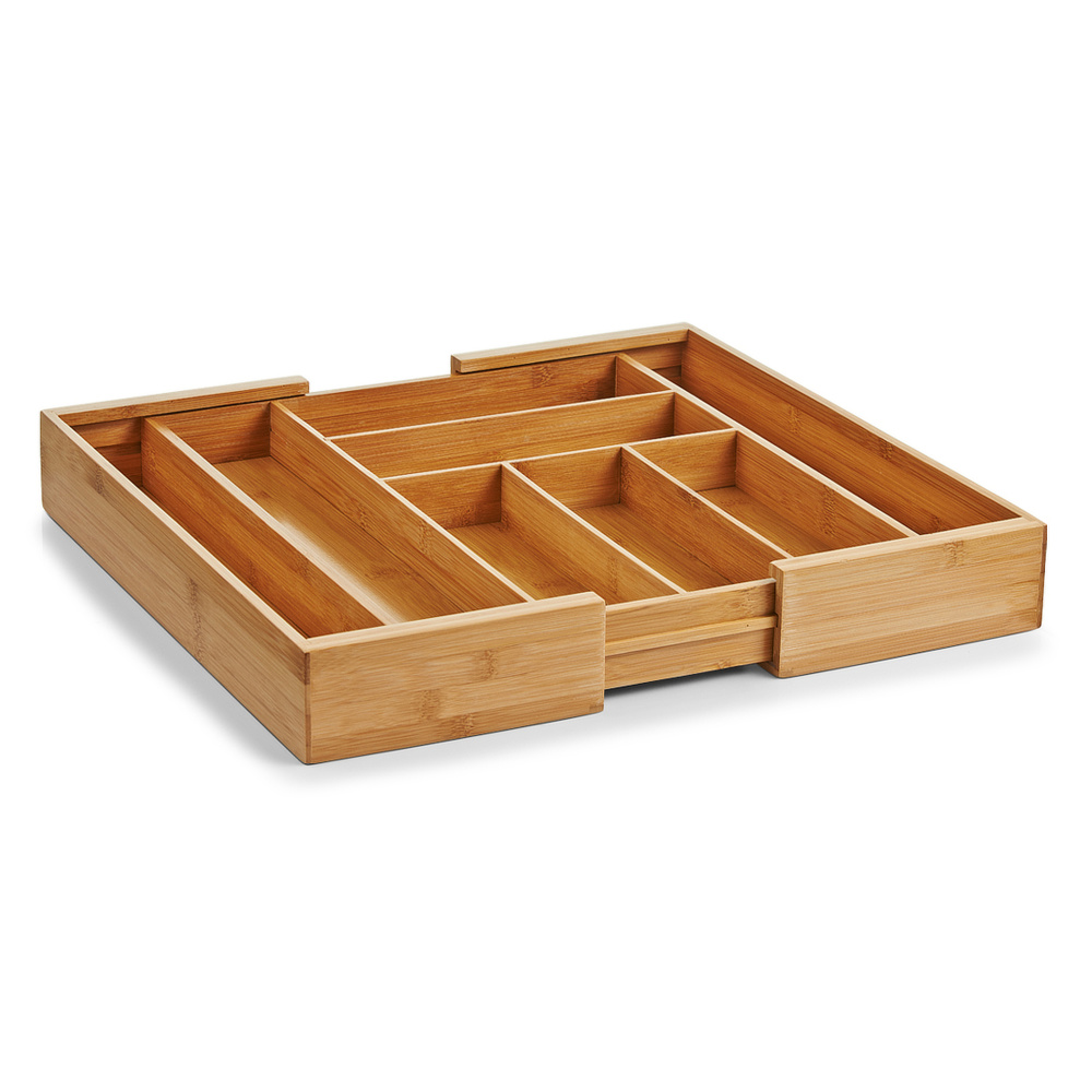 Zeller bestikbakke i bambus - 35-58 cm - Billede 4