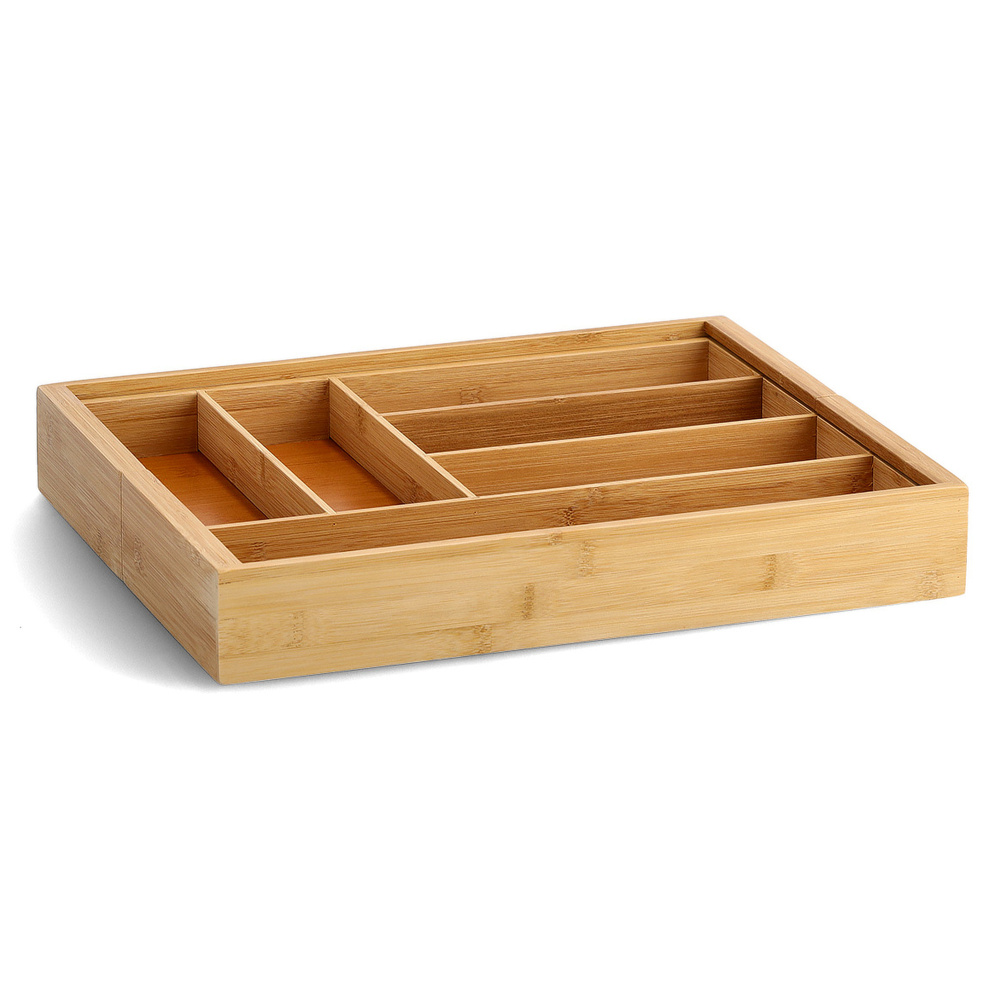 Zeller bestikbakke i bambus - 35-58 cm - Billede 5