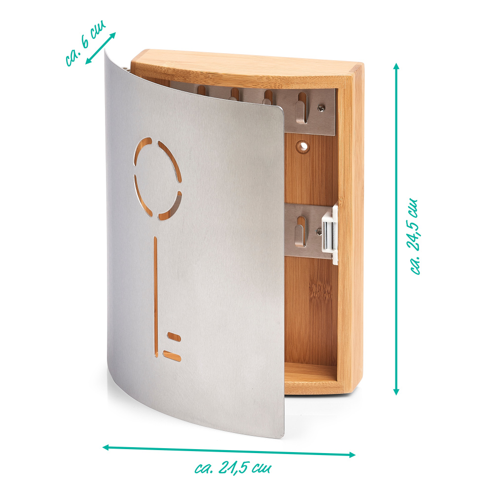Zeller key cabinet with stainless steel door - Image 6