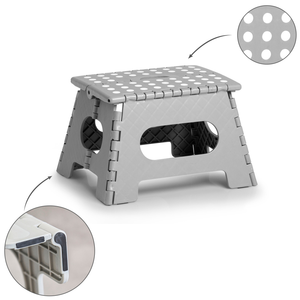 Zeller tabouret pliant, 22 cm - Gris - Image 4