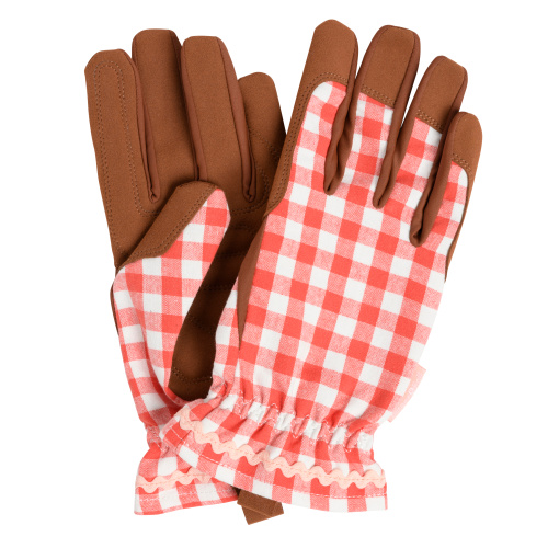 Burgon & Ball Gartenhandschuhe - Kariert rot