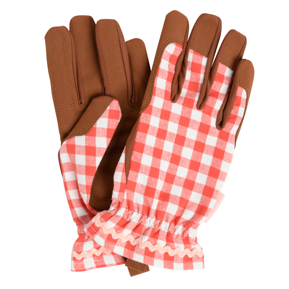 Burgon & Ball gardening gloves - Checkered red