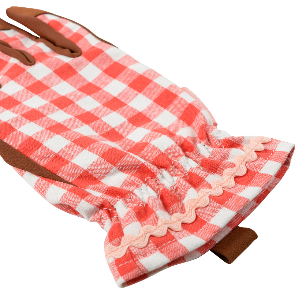 Burgon & Ball gardening gloves - Checkered red - Image 5