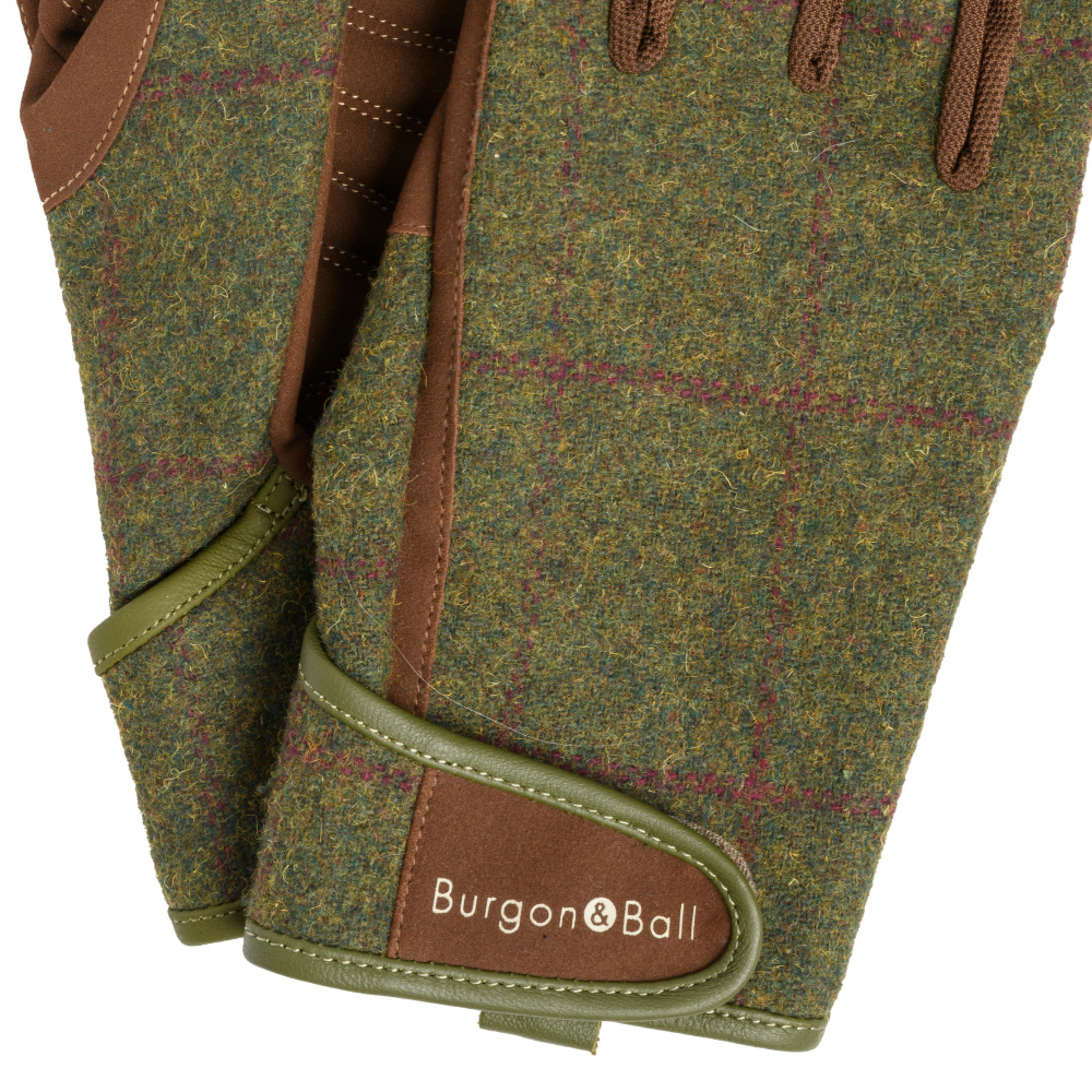 Burgon & Ball trädgårdshandskar, herr - Grön tweed - Bild 4