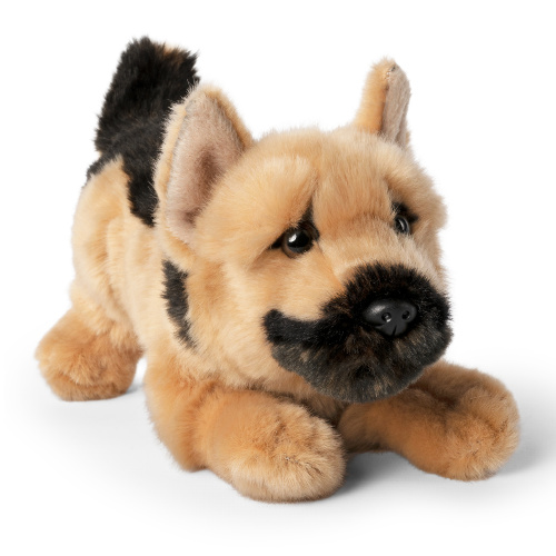Living Nature gosedjur - lekande schäferhund, 15 cm
