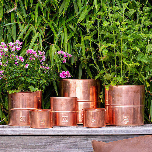 A2 Living pots de fleurs, 6 pièces - cuivre véritable