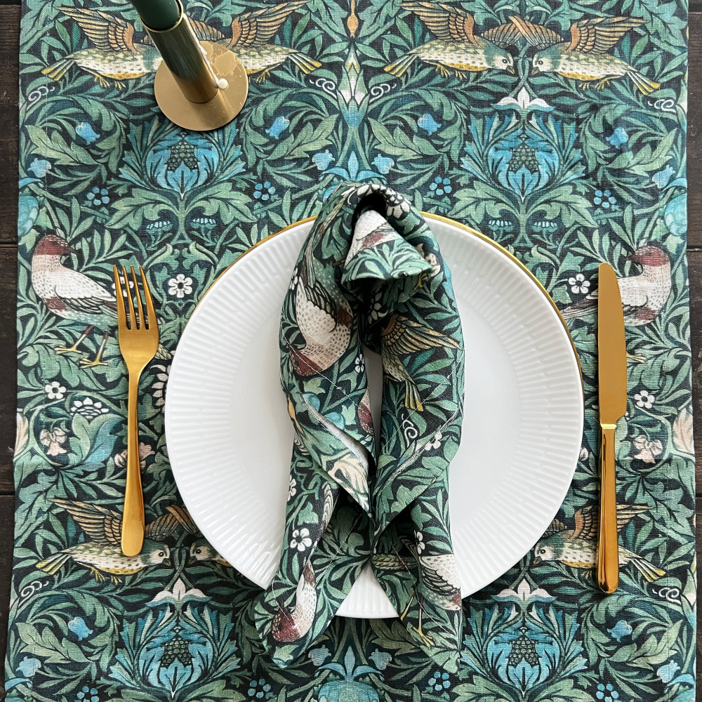 William Morris stoffen servet - Bird