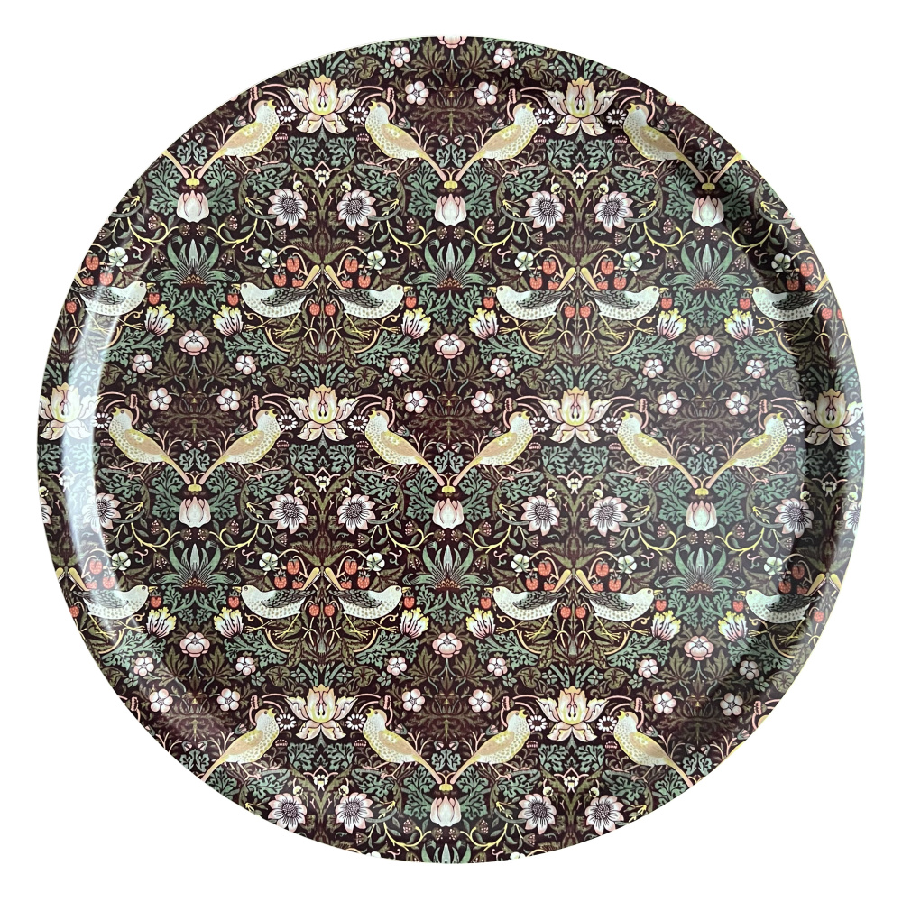 William Morris tray, Ø38 - Strawberry Thief - Image 2