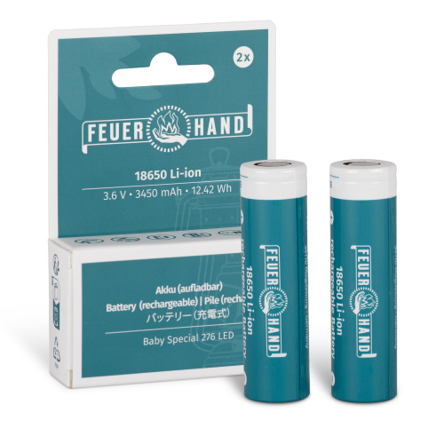 Feuerhand 18650-batterier, 2 st.