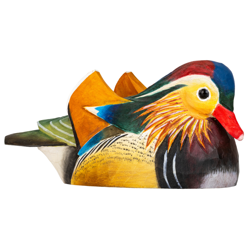 Oiseau en bois Wildlife Garden - Canard mandarin - Image 2