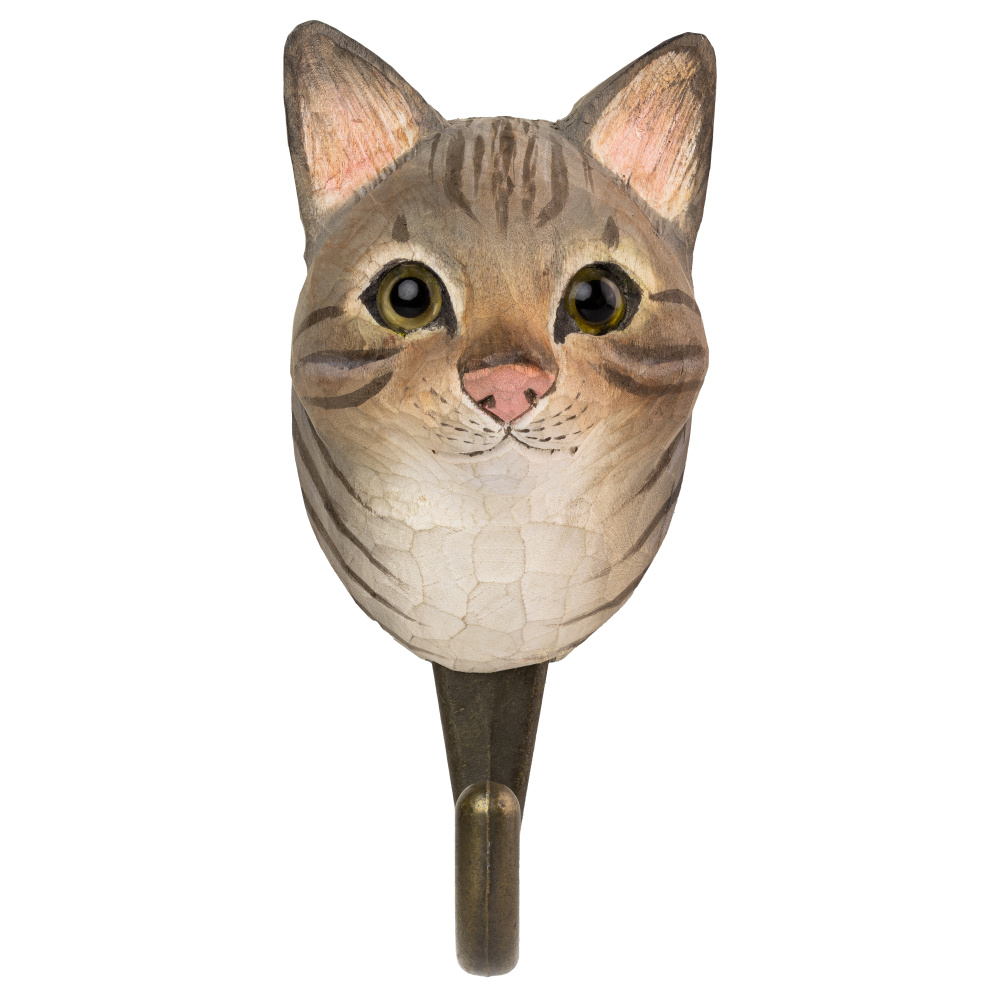 Wildlife Garden hook - Tabby cat - Image 3