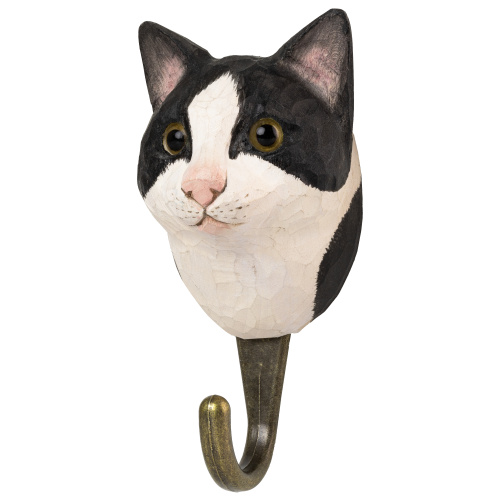Wildlife Garden Haken - schwarz-weiße Katze